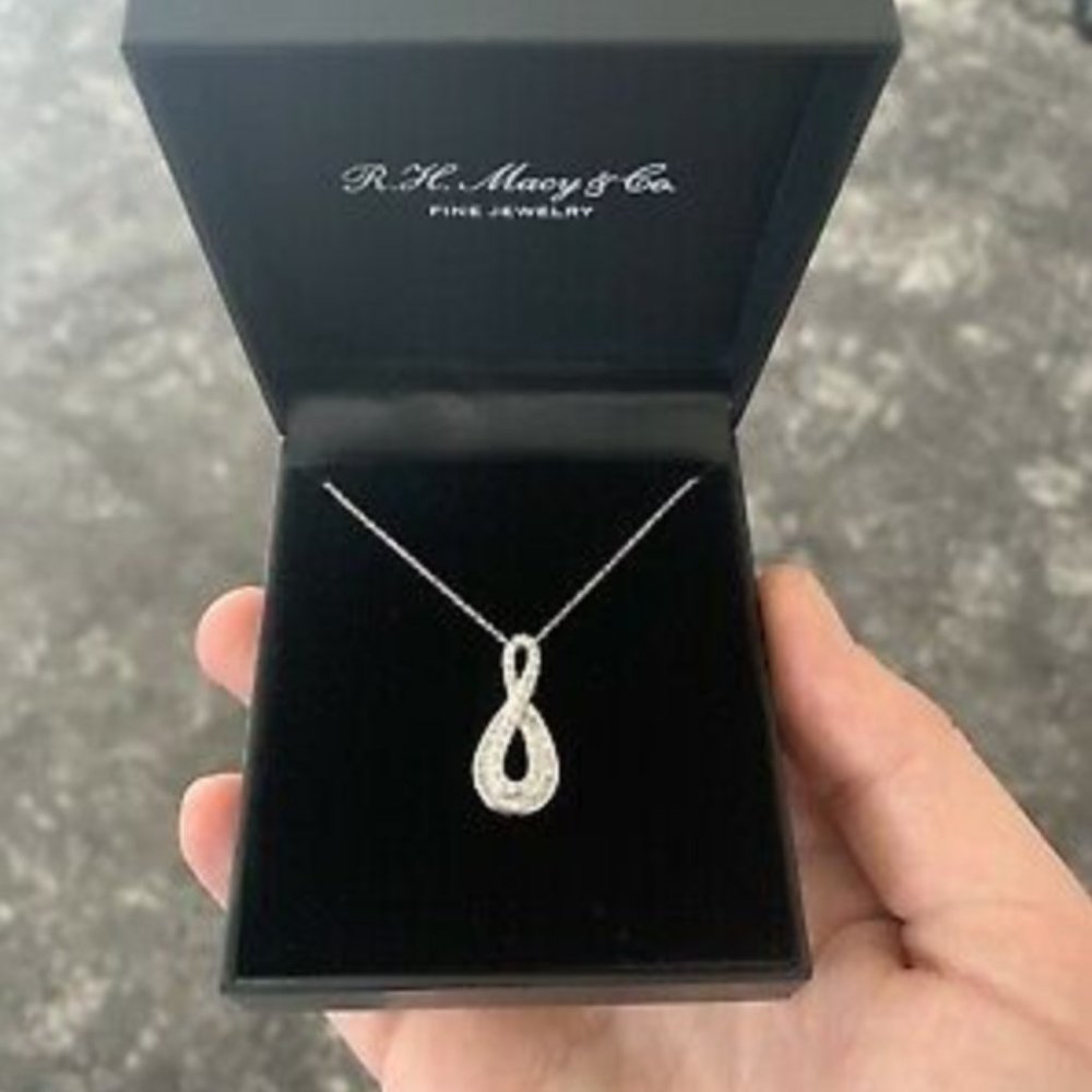 Macys Fine Jewelry Diamond Infinity Necklace